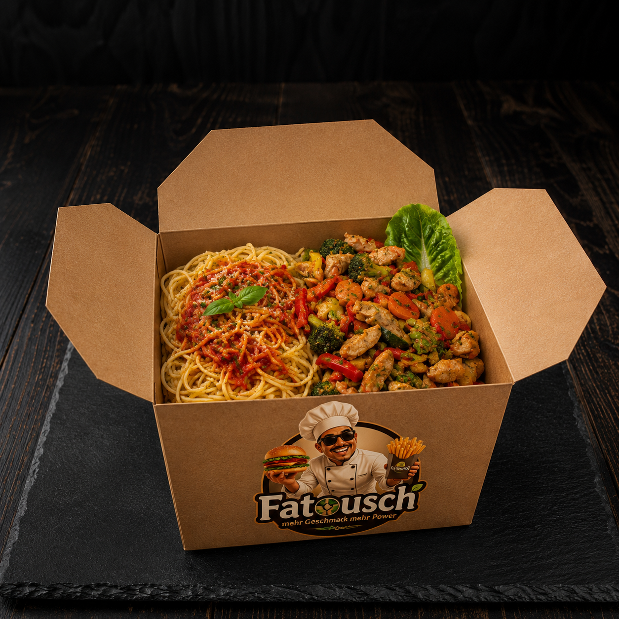 SPAGHETTI-BOX MIT GEMÜSE